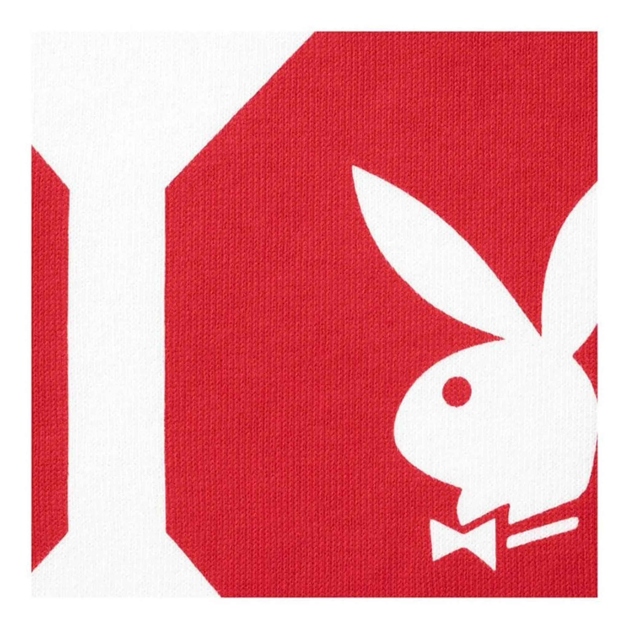 Detailed View of Supreme x Playboy L/S White Football Top (SS26)